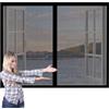 PSHYJUN Zanzariera Magnetica per Porta Finestra 80 x 300 cm Zanzariera Regolabile Fai-Da-Te Easy to Install per Camere, Balconi, Salotti, Nero