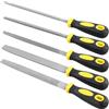 UNGFEI Set di 5 lime in acciaio al carbonio da 20 cm, piccole lime in metallo, strumento per gioielli, metallo, legno, pelle e plastica, include lima piatta, semicircolare, triangolare, rotonda,