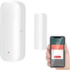 Peousild Sensore WiFi Smart per porte e finestre, allarme rilevatore wireless di porte e finestre, Smart Sensore di contatto per porte e finestre per la sicurezza domestica compatibile con Alexa.1PCS