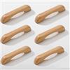 SYZOW 6 Pezzi Maniglie da cucina in legno, 96mm Hole Centers, Cassetto in legno Pull Kitchen Cabinet Maniglie
