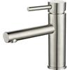 VALAZ Rubinetto per lavabo | Rubinetto monocomando lavabo, miscelatore acqua fredda e calda, risparmio idrico | installazione facile e veloce | ottone, inossidabile, elegante, serie leva (lavabo