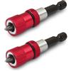Teocpai 2 x 60 mm porta punta magnetica con 2 punte PH2 punte per viti a muro a secco a stelo esagonale da 1/4 pollici porta punta avvitatore a profondità regolabile