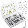 Goldeluxe 73 pezzi fascette metalliche regolabili 6-38mm, fascette stringitubo inox set con 7 misure e cacciavite, adatte per acqua, auto, tubo gas cucina e uso domestico