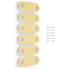 Poliplast - Set da 6 Maniglie, Design lineare moderno per Armadio e Cassetti e cameretta bambini, Articolo 390, Verniciato a mano, Colore Giallo