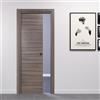 PORTE ITALIANE porta interna porta scorrevole porta a scomparsa porte interne moderne HIGH DENSITY telai legno resistenti all'acqua WATERPROOF varie misure 70x210 serratura cromo Palissandro Tortora