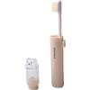 ComfyHarbor Set di spazzolini portatile 2 in 1 con setole morbide, custodia da viaggio compatta e porta dentifricio per lavoro o per viaggi di piacere, kit dentale leggero in polipropilene bianco