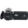 Generic Videocamera digitale 4K per streaming live e uso esterno, con zoom 16x, scheda SD da 128 G inclusa