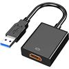 Azuxreza Adattatore da USB a HDMI, convertitore da USB 3.0/2.0 a HDMI, cavo grafico HD 1080P, per PC, laptop HDTV, compatibile con Windows XP/7/8/8.1/10(NOT per Vista, Linux, Chrome, Mac os)