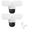 Reolink 4K Telecamera WiFi Esterno a Doppio Obiettivo TrackFlex Floodlight WiFix2+Cavo di Prolunga di Alimentazione da 4,5m, Auto-tracking con Zoom Ibrido 6x, 360°, Rilevamento Intelligente