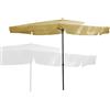 GENERAL TRADE OMBRELLONE Giardino 2X3 MT con CARRUCOLA PALO Centrale 6 Stecche in Tessuto Ecru' Accessori Giardino