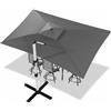 Devoko Alluminio Ombrellone da Giardino 3x4m+Copertura,Baldacchino doppio Doppio Tetto Ombrellone da Balcone Impermeabile,Ombrelloni da Esterno con Protezione UV50+,Ombrellone da Terrazzo,Grigio