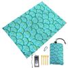 FANSU Impermeabile Coperta Picnic, 3D Stampa Anti Sabbia Telo Mare Grande Portatile Telo Picnic Telo Mare per Spiaggia, l'Escursionismo, Viaggi, Campeggio (100x140cm,Scaglie Verdi)