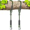 SELEWARE Kit di Cinghie Regolabili per Amaca con Corda per Altalena, 2,4 m, Facile e Veloce da installare, per Sedia a Dondolo, Accessori per parchi Giochi per Interni/Esterni, Verde, Confezione da 2