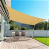 AXT SHADE Vela Ombreggiante Impermeabile Rettangolare 2,5x3,5m Tenda a Vela Parasole e Protezione Raggi UV per Esterno Giardino Terrazza-Sabbia