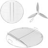 GRISUN Griglia, griglia e kit di pulizia per Weber 55,9/57,2 cm, One-Touch Silver, Bar-B-Kettle, Master-Touch e One-Touch a carbonella, adatto per Weber 7436, 7441, 7444