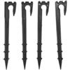 Pandiui23 50 picchetti per tubi di irrigazione, picchetto microtubo irrigazione a goccia, picchetti da giardino e orto, irrigazione a goccia, supporto tubo (50, nero)