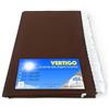 Tex family Tenda da Sole Vertigo Tex Family Marrone Unito 100% Poliestere Impermeabile Idrorepellente Tinto Filo Occhielli Acciaio Frangia - Cm. 150x350