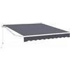 COSTWAY Tenda da Sole per Esterno Avvolgibile 3 x 2,5 M, Tenda da Sole a Bracci Estensibili con Telaio in Alluminio, Tettuccio Resistente al Sole e Impermeabile e Manovella (3 x 2,5 M, Grigio)