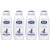MENDOSA Neutro Roberts Rilassante, Bagnoschiuma con Lavanda Essenziale, Set di 4 Flaconi da 450 ml