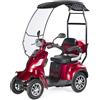 VELECO Dispositivo con un tetto 4 Ruote Disabili, Anziani 12km/h FASTER (Rosso)