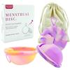 Binnan 2 Pezzi Disco Mestruale in Silicone, Set di dischi mestruali taglia S+L con tasche portaoggetti, disco mestruale riutilizzabile, Coppetta mestruale per donne attive sport, nuoto