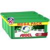 Ariel Cialde all-in-1 detersivo liquido per bucato, in compresse/capsule, 90 lavaggi (30 x 3) con effetto smacchiatore OXI, rimozione delle macchie extra per una maggiore igiene