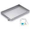 Cxlly Vasca Di Raccolta Condensa Per Climatizzatori In Acciaio Inox 304 Con Raccordo Scarico - Vaschetta Raccogligocce Per Sistemi Mini Split Vassoio Antiruggine Per Unità Esterne(70x40x4cm/28x16x1.6)