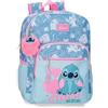 Disney Joumma Disney Stitch Hearts Zaino Scolastico 15 Blu 30x38x12 cm Poliestere 13.68L