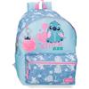 Disney Joumma Disney Stitch Hearts Zaino Scolastico 15.6 Blu 31.5x44x15 cm Poliestere 21.12L