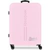 Reebok Monroe Rosa Chiaro Valigia Media 46x65x25 cm Rigido ABS Lucchetto a Combinazione Integrato 56L 4kg 4 Doppie Ruote di Joumma Bags