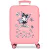 Kuromi Sanrio Kuromi Fortune Telling Valigia da Cabina Rosa 38x55x20 cm Rigido ABS Lucchetto a Combinazione Laterale 35L 2.5kg 4 Doppie Ruote