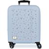 Pepe Jeans Olivia Azzurro Valigia da Cabina 40x55x20 cm Rigido ABS Chiusura a Combinazione Integrata 37L 2.6kg 4 Doppie Ruote Bagaglio a Mano di Joumma Bags