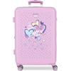 MOVOM Best Wishes Lilla Valigia Media 46x65x23 cm Rigido ABS Lucchetto a Combinazione Laterale 56L 3.1kg 4 Doppie Ruote