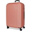 Roll Road Menorca Large Nude Valigia 52x75x27 cm Rigido ABS Lucchetto a Combinazione Integrato 97L 4.3 kg 4 Doppie Ruote Estensibile