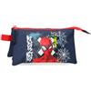 Disney Joumma Marvel Grafity of Spiderman Estuche Triple Marino 22x12x5 cm Poliestere
