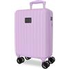 Movom Timber Viola Valigia da Cabina 30x40x20 cm Rigido ABS Lucchetto a Combinazione Integrato 24L 2.18kg 4 Doppie Ruote Bagaglio a Mano