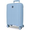 ROLL ROAD Joumma Roll Road Acadia Azzurro Valigia da Cabina 35x55x22 cm Rigido Polipropilene Lucchetto a Combinazione Integrato 38L 2.6kg 4 Doppie Ruote Estensibile Bagaglio a Mano