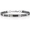 Amen Bracciale da uomo collezione Acciaio. Gioiello realizzato in Acciaio di colore acciaio lucido e pvd nero e ematite. Lunghezza: 19 + 3 cm. La referenza è ACBR1005