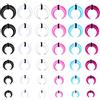 LOLIAS 16G-6G Septum Pincher Tapers Septum Rings Acrilico Acciaio Inox Filettato Internamente Spike Ferro di Cavallo Barbell Septum Pincher Naso Orecchio Cartilagine Septum Stretching Kit per donne