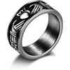 Joliernelle Claddagh - Anello da uomo in acciaio inox placcato oro 18 carati, Metallo