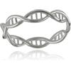 FashionJunkie4Life Sterling Silver DNA Molecule double Helix anello Band, taglie 6 - 10, scienza, Argento, 11,5, cod. TS11
