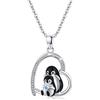 REDSUN Collana con ciondolo a forma di cuore, in argento Sterling 925, con gatto, cane, coniglio, maiale, farfalla, rana, tartaruga, panda, per donne, ragazze, figlia, amanti degli animali domestici
