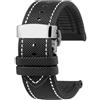 XNJIADVSY Cinturino in caucciù compatibile con IWC Pilot Mark 18 portoghese Tudor Breitling cinturino in nylon inferiore 20mm 21mm 22mm