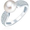 Valero Pearls Anello di perle da Donna in Argento Sterling