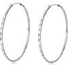 VONALA Orecchini a cerchio in argento Sterling 925 grande cerchio senza fine per le donne, 60mm, Argento sterling, Argento