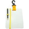 QUILSTM Lavagnetta per scrivere, lavagnetta per immersioni subacquee, accessori, articolo portatile e durevole per subacquei professionisti e amanti dello, Bianco, Giallo, 18.3x14.7 cm