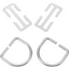 FESTFENDS 2 Set di per Cintura Porta Pesi da Immersione in Acciaio Inossidabile con Anello a D - Ferma-Pesi a sgancio rapido per Attrezzatura Subacquea - Ferma-Cintura per Accessori BCD da Sub