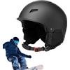 Nevalerra Casco da sci da uomo e da snowboard, attrezzatura da sci per ciclismo, traspirante, con per occhiali, per adulti e donne