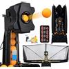 Generic Robot automatico da ping pong con rete di cattura, macchina per palline da ping pong, allenatore multi-rotazione, lancia palline con 100 palline per scuole e sale di allenamento