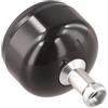Nexbrill Manopola di ricambio in fibra di carbonio per mulinello da pesca SW4000 10000, compatibile con diametro esterno del cuscinetto da 9 mm, leggero 19 g (nero)